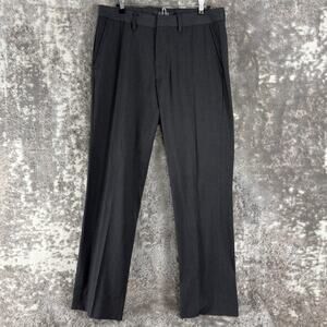 Kenneth Cole Reaction Size 31/32 Flat Front Career Pants Gray Straight Leg